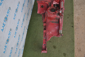 Front left quarter Toyota Prius 30 10-15 red, with central pillar, painted, dent