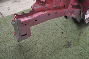Front right quarter Toyota Prius 30 10-15 red, with central pillar, painted