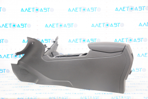 Central console armrest and cup holders Ford Escape MK3 17-19 black, worn overlay