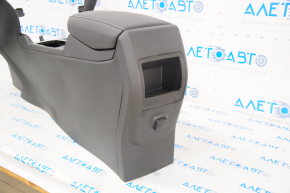 Central console armrest and cup holders Ford Escape MK3 17-19 black, worn overlay