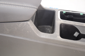Central console armrest and cup holders Ford Escape MK3 17-19 black, worn overlay