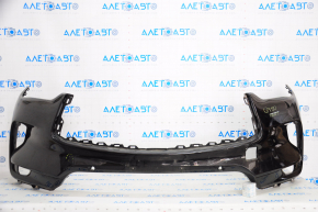 Bare front bumper Infiniti QX50 19-25 for parking sensors, black, dented, broken mount