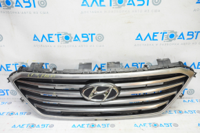 Radiator grill grill Hyundai Sonata 15-17 SE with emblem, pokes on chrome