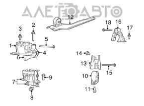 Engine mount front Jeep Compass 11-16 2.0 MKPP