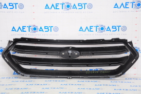 Radiator grill grill Ford Escape MK3 17-19 rest black, gloss, with emblem, scratch on emblem
