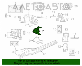 Engine mount left Jeep Patriot 11-17, cracked