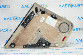 Door trim card rear right VW Tiguan 09-17 beige with beige insert leather, armrest leather, scratches