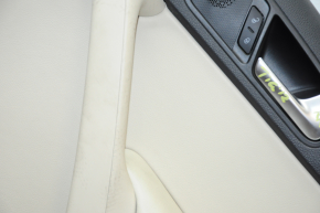 Door trim card rear right VW Tiguan 09-17 beige with beige insert leather, armrest leather, scratches