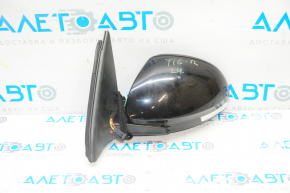 Left side mirror complete VW Tiguan 09-18 6 pins, turn signal, heated, black, swivel mechanism defect