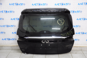 Naked trunk door with glass Infiniti QX50 19-25 black KH3, with molding