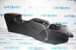 Console center armrest and cup holders Nissan Rogue 14-17 black, scratch