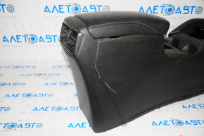 Console center armrest and cup holders Nissan Rogue 14-17 black, scratch