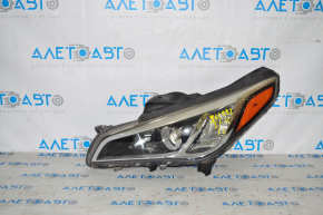 Headlight front left Hyundai Sonata 15-17 halogen, for polishing