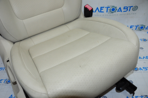 Passenger seat VW Tiguan 09-18 with airbag, electric + fur, beige leather, scratch