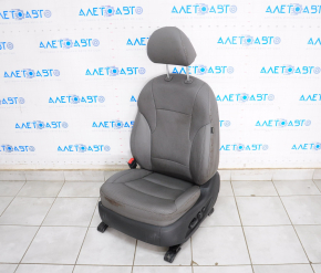 Driver's seat Hyundai Sonata 11-15 with airbag, electric, heated, gray leather, dry-cleanable
