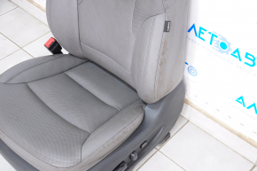 Driver's seat Hyundai Sonata 11-15 with airbag, electric, heated, gray leather, dry-cleanable