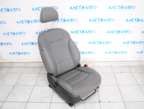 Passenger seat Hyundai Sonata 11-15 with airbag, mechanical, gray leather, dry-cleanable