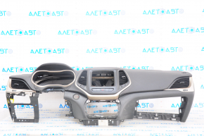 Torpedo front panel with AIRBAG Jeep Cherokee KL 14-23 black