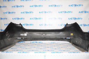 Rear bumper bare Hyundai Sonata 15-17 usa black, scratches, dent, crack,