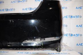 Rear bumper bare Hyundai Sonata 15-17 usa black, scratches, dent, crack,
