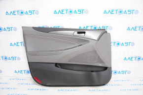 Door trim card front left Hyundai Sonata 11-14 hybrid gray leather, dry cleanable