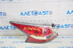Left headlight Nissan Altima 13-14 prerest, halogen, broken glass and housing