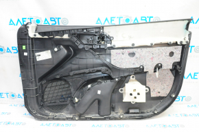 Door trim card front left Toyota Camry v70 18-23 black with black insert plastic, armrest rubber, without lampshade