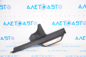 Door sill trim rear right Hyundai Sonata 11-15 black, metal, scratches
