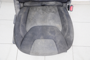 Passenger seat Jeep Cherokee KL 14-15 without airbag, mechanical, cloth, black with gray inserts, dry-cleanable