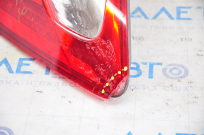 Lamp outer wing right Honda Accord 13-15 broken housing, chips on glass