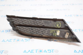Front bumper grille side right VW Jetta 15-18 USA without fog lights, crack