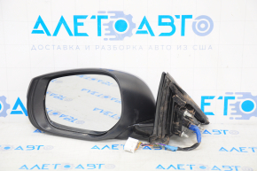 Left side mirror complete Infiniti Q50 14-20 7 pins, turn signal, blue, turn signal cracked
