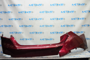 Rear bumper bare Toyota Camry v70 18-24 L/LE/XLE without parking sensors red 3T3, torn, pressed, broken fastener, tears