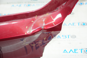 Rear bumper bare Toyota Camry v70 18-24 L/LE/XLE without parking sensors red 3T3, torn, pressed, broken fastener, tears
