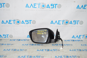 Left side mirror complete Nissan Rogue 14-16 5 pins, turn signal, red NAH