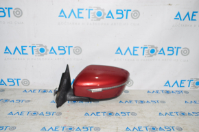 Left side mirror complete Nissan Rogue 14-16 5 pins, turn signal, red NAH