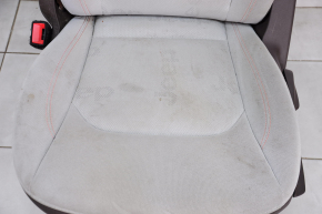 Driver's seat Jeep Renegade 15-17 without airbag, mechanics, cloth, gray with brown, for dry cleaning