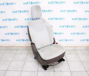 Passenger seat Jeep Renegade 15-17 without airbag, mechanics, cloth, gray with brown, for dry cleaning