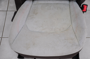 Passenger seat Jeep Renegade 15-17 without airbag, mechanics, cloth, gray with brown, for dry cleaning