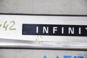 Door sill trim front left outer Infiniti Q50 14-24 with illumination, butt, rubbed