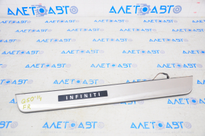 Door sill trim front right outer Infiniti Q50 14-24 with illumination