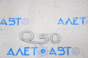 Emblem inscription Q50 trunk lid Infiniti Q50 14-20
