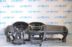 Dashboard front panel with AIRBAG Ford Focus mk3 15-18 rest black, fastening broken