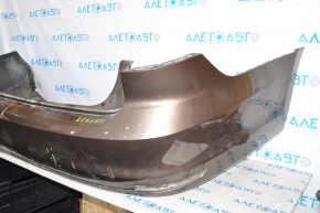 Bare rear bumper VW Jetta 15-18 USA Brown LH8Z, cracked, dented, scuffed, scratches, cracked