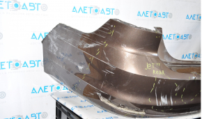 Bare rear bumper VW Jetta 15-18 USA Brown LH8Z, cracked, dented, scuffed, scratches, cracked