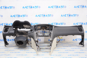 Torpedo front panel with AIRBAG Infiniti Q50 14-17 black, BOSE