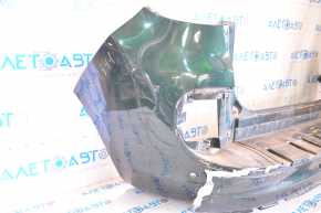 Bare rear bumper Fiat 500L 14-17 prerest Lounge for parking sensors, green, torn, broken mount