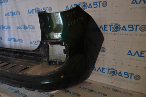 Bare rear bumper Fiat 500L 14-17 prerest Lounge for parking sensors, green, torn, broken mount