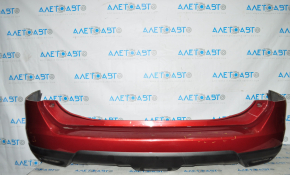 Rear bumper bare Nissan Rogue 14-16 red, scratches