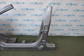 Front quarter left Hyundai Sonata 11-15 silver with central pillar, pokes